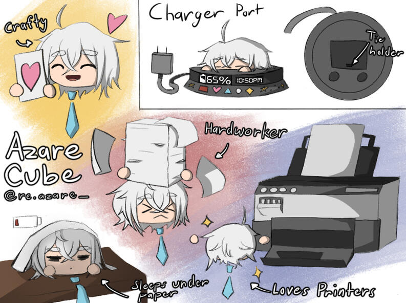 AzaCube: The Aphelion Prints' Mascot - Concept Art