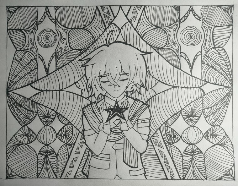 "Plate #2: Zentangles" for MA102 Drawing 1