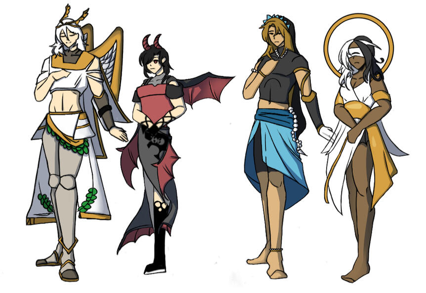 "Air Signs" Full-body Illustration for GE009 Art Appreciation Finals